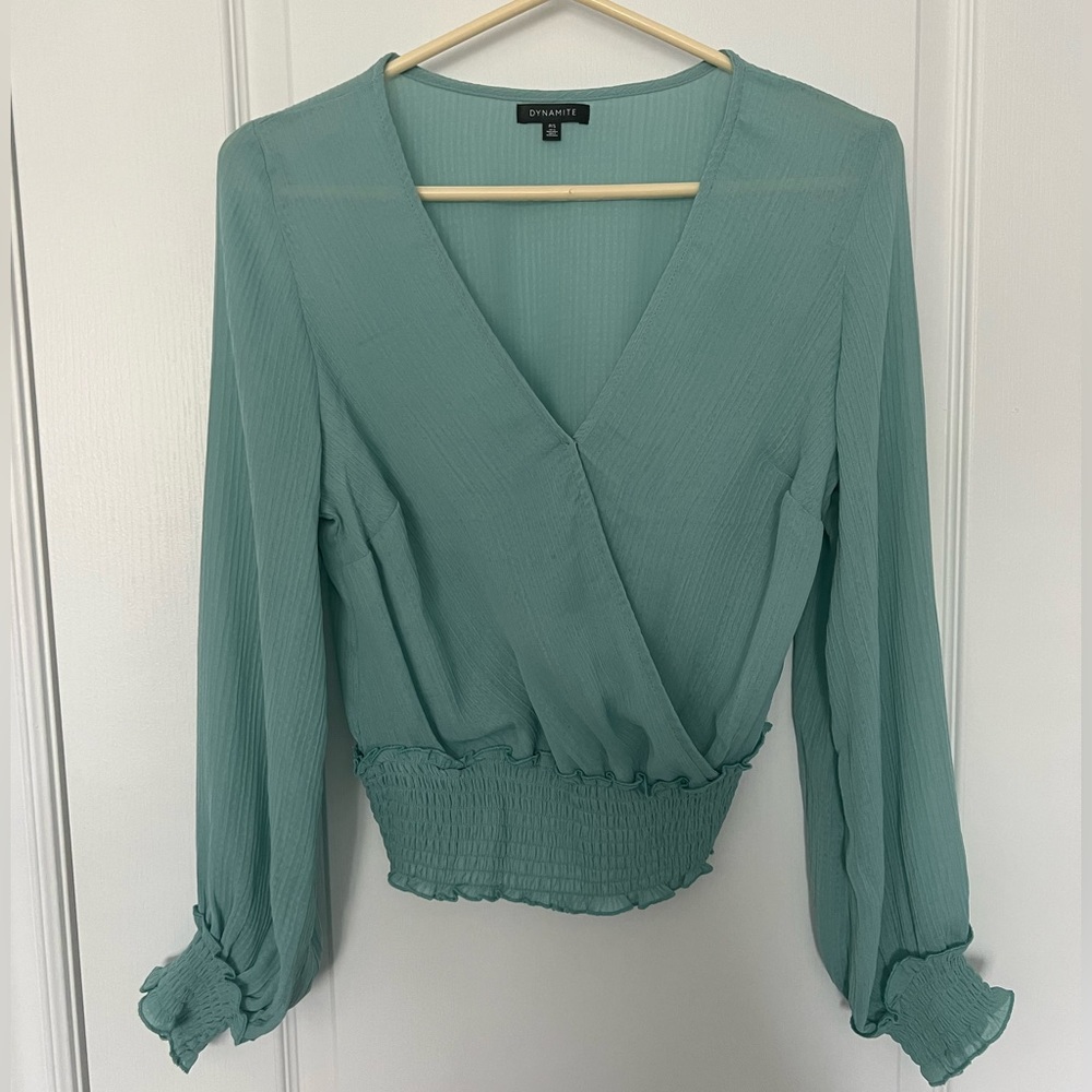 Dynamite Teal Blouse